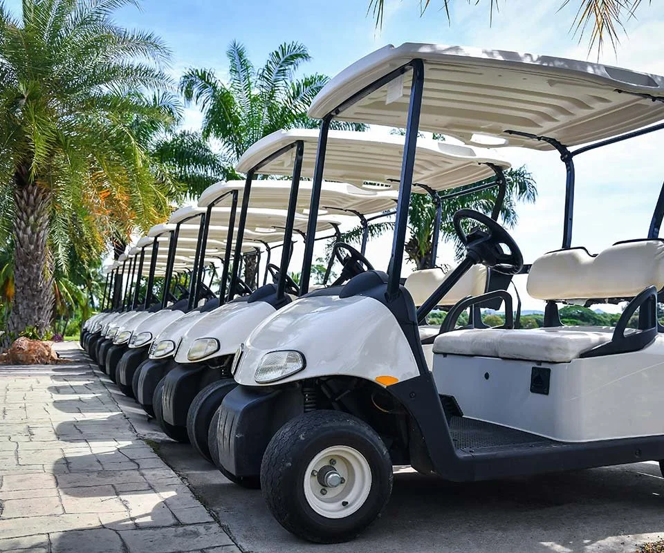 Golf carts available for lease at TerraNova Equestrian Center