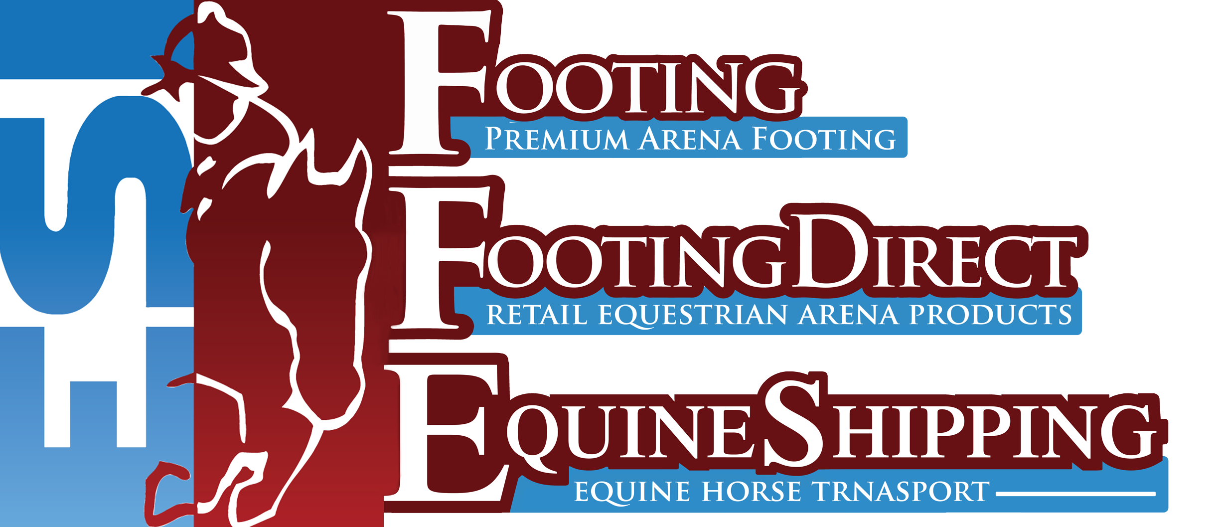 Equestrian Services International logo listing footing, retail and shipping divisions