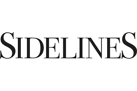 Sidelines wordmark in black serif capitals on a white background