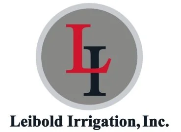 Leibold Irrigation logo with a red and navy LI monogram inside a grey circle