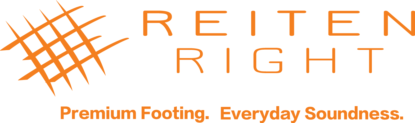 ReitenRight logo in orange with a woven grid mark and a footing tagline