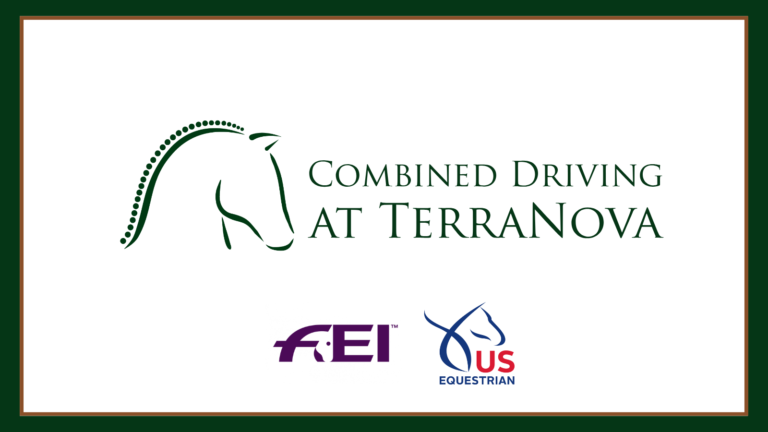 Combined Driving at TerraNova logo in green with FEI and US Equestrian marks below