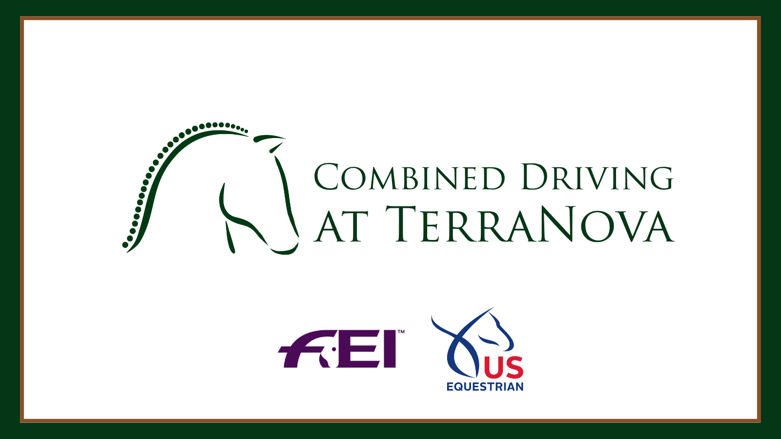 Combined Driving at TerraNova logo in green with FEI and US Equestrian marks below